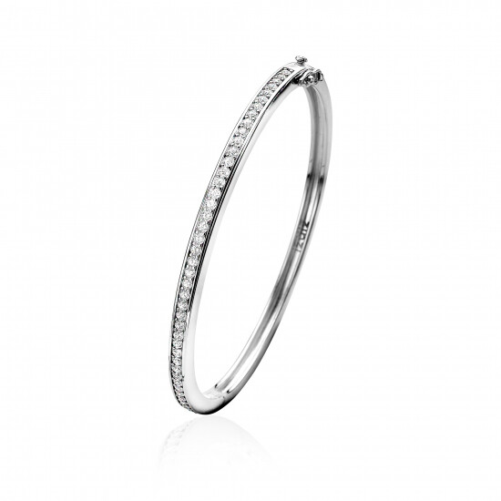 ZINZI Sterling Silver Bangle Bracelet White 3,5mm width ZIA1240