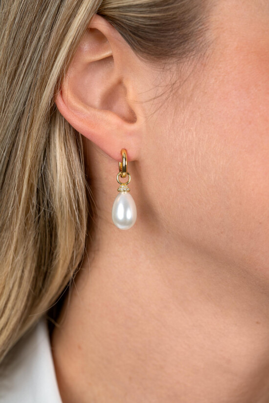 ZINZI zlv. oorbedels gg.verg.kapje cz./druppel parel