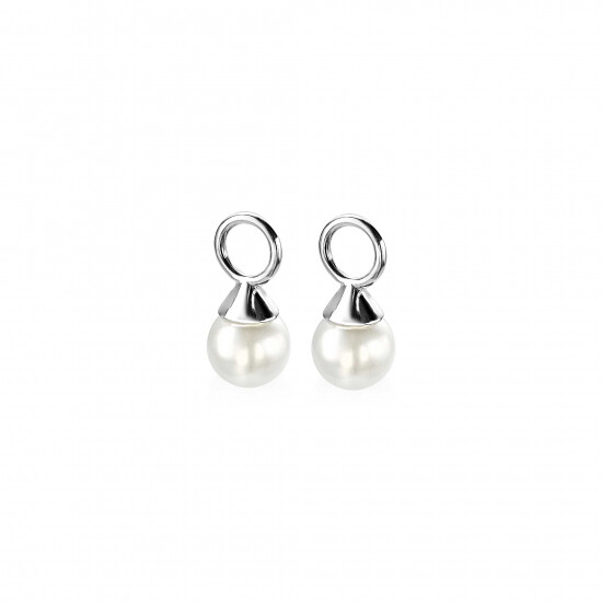 ZINZI Sterling Silver Earrings Pendants Pearl White ZICH1749W (excl. hoop earrings)