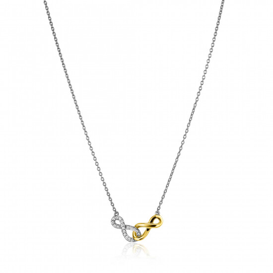 ZINZI silver fantasy necklace with interconnected Infinity symbols 42-45cm ZIC2649