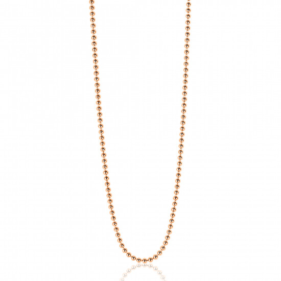 ZINZI zlv. bol collier 70 cm rosé verguld
