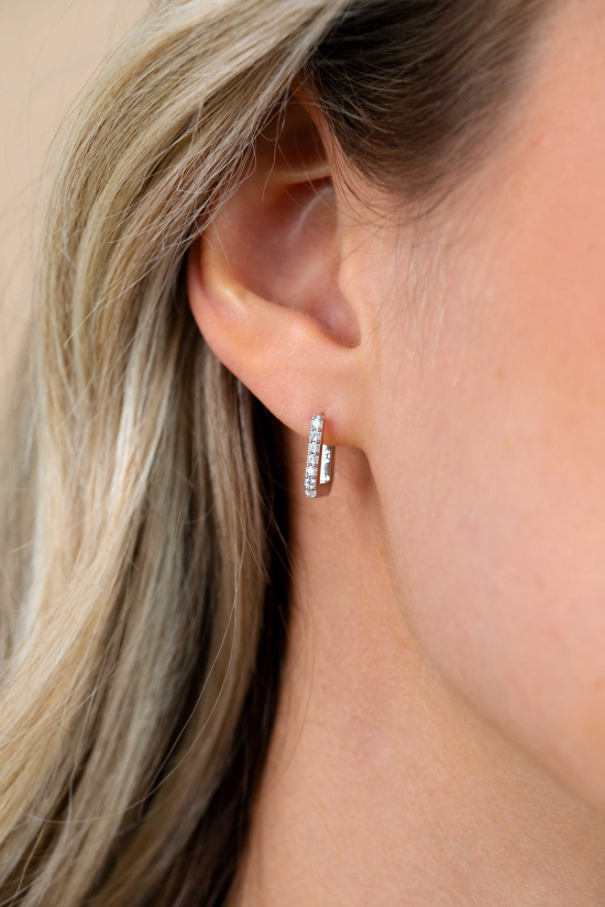 ZINZI zlv. oorringen strak rechthoek zirconia's