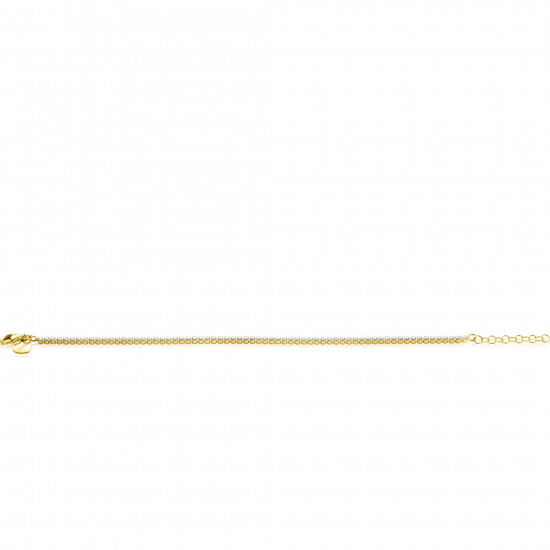 ZINZI gold plated silver tennis bracelet 2.5mm wide set with white zirconia in round settings 17-20cm ZIA2590Y