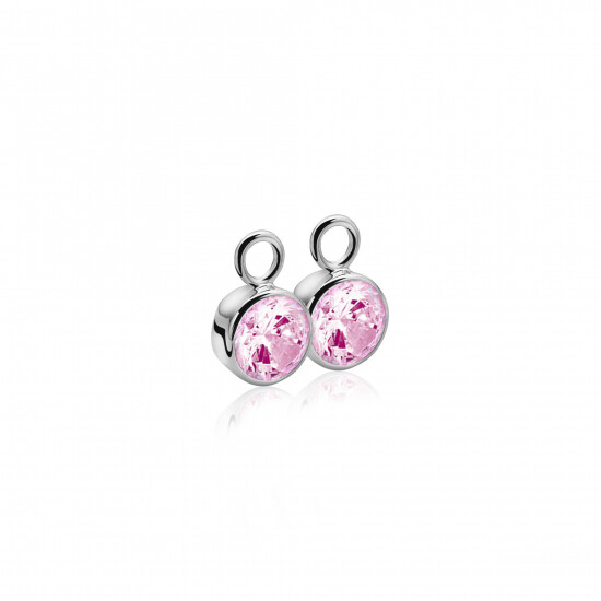 ZINZI Sterling Silver Earrings Pendants Pink ZICH186R (excl. hoop earrings)