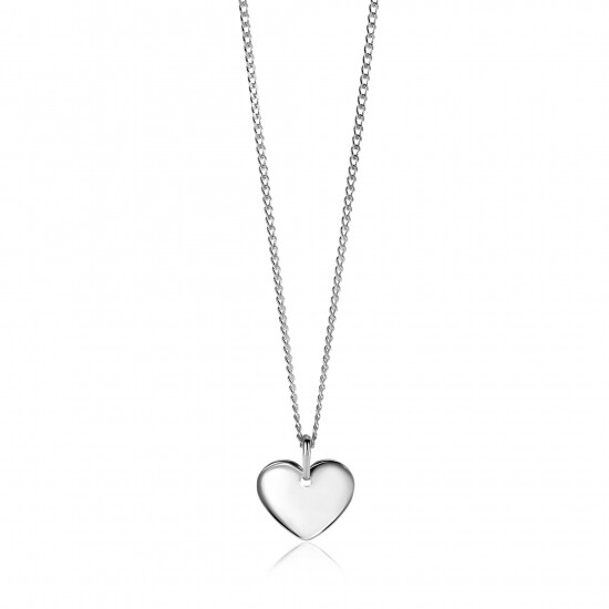 15mm ZINZI silver smooth heart pendant for engraving ZIH2346-15 (without chain)
