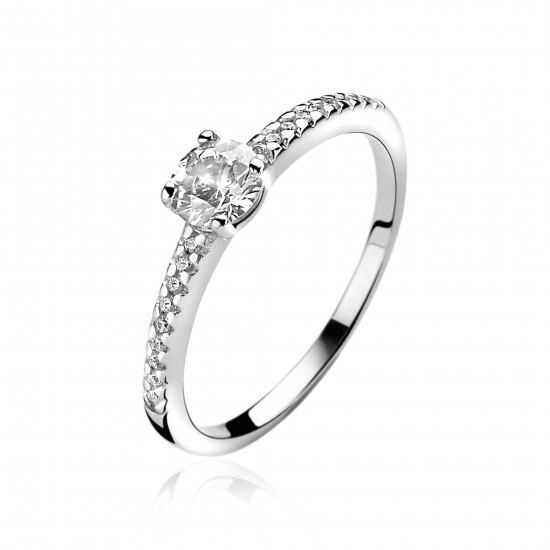 ZINZI Sterling Silver Ring White ZIR1081