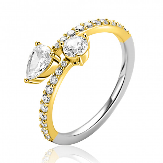 ZINZI zlv. ring gg.verg.slag model peer/rond zirc.mt62