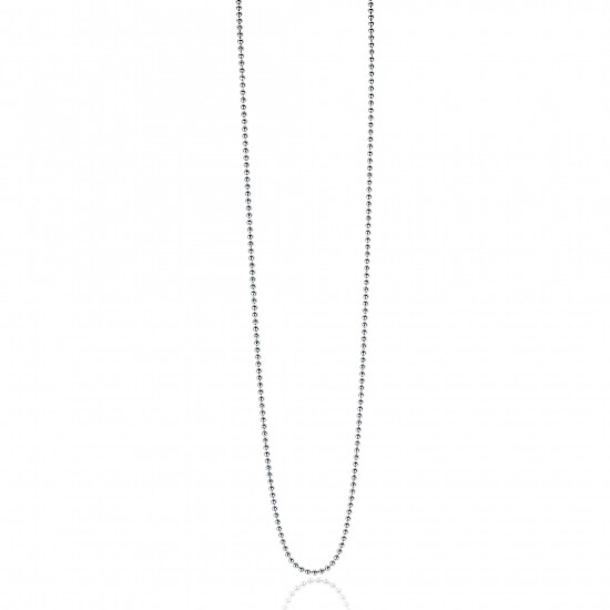 60cm ZINZI Sterling Silver Beads Necklace ZILC-B60