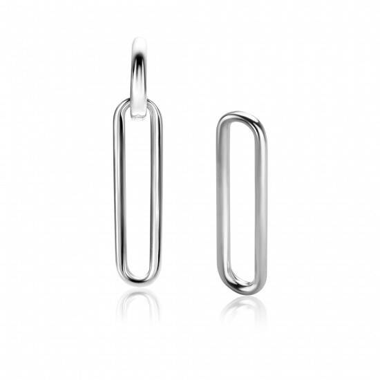 28mm ZINZI Sterling Silver Earrings Pendants Open Oval ZICH2416 (excl. hoop earrings)
