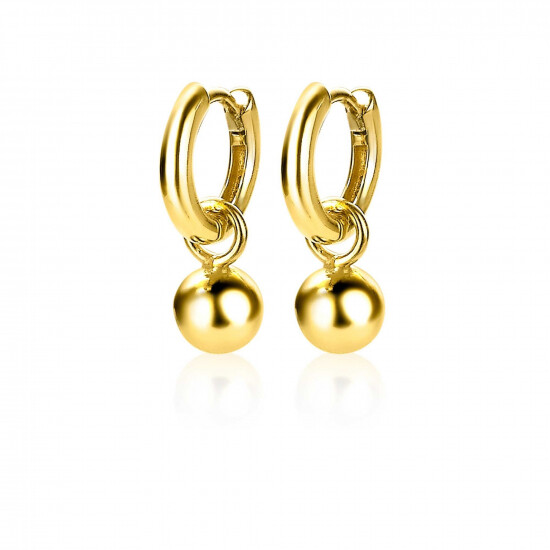 6mm ZINZI Gold Plated Sterling Silver Earrings Pendants Beads ZICH1930G (excl. hoop earrings)