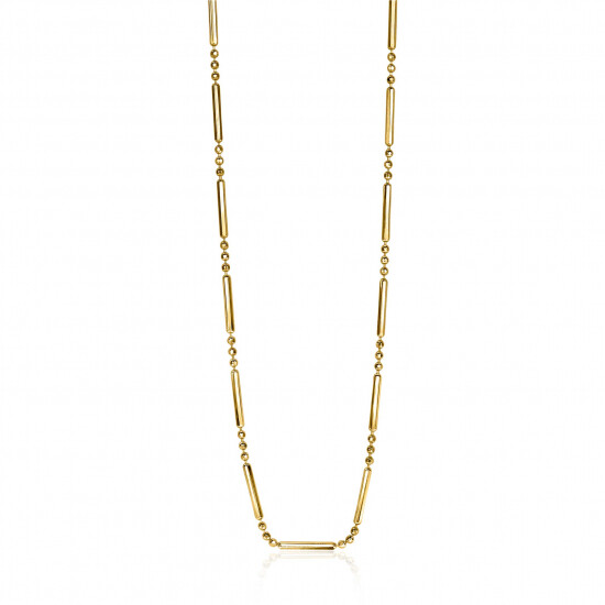 ZINZI Gold Plated Sterling Silver Fantasy Necklace with Bars 40-44cm ZIC1452G