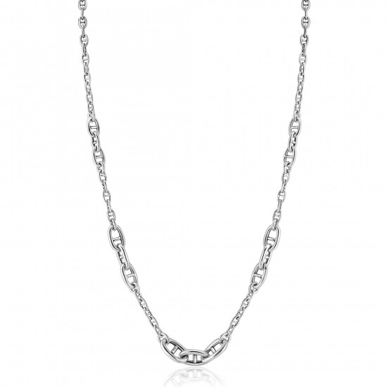 ZINZI Sterling Silver Marine Chain Necklace with Trendy Larger Marine Chains 7mm width 43-48cm ZIC2407