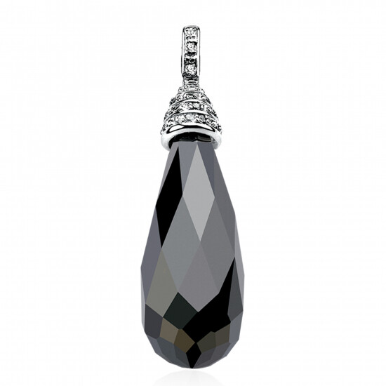 ZINZI Sterling Silver Drop Pendant Black ZIH536Z