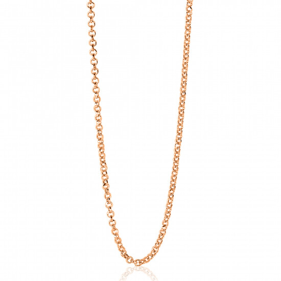 ZINZI zlv. jasseron collier 80 cm rosé verguld