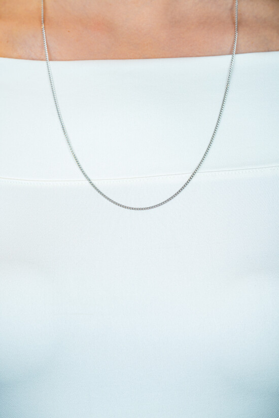 70cm ZINZI Sterling Silver Curb Chain Necklace ZILC-G70