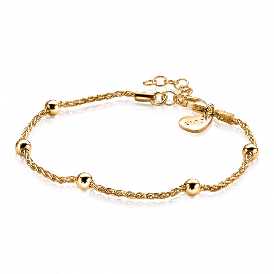 ZINZI Gold Plated Sterling Silver Fantasy Bracelet 17,5-20,5cm ZIA1128G