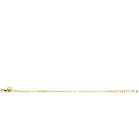 ZINZI zlv. armband gg.verg.massief geslepen anker