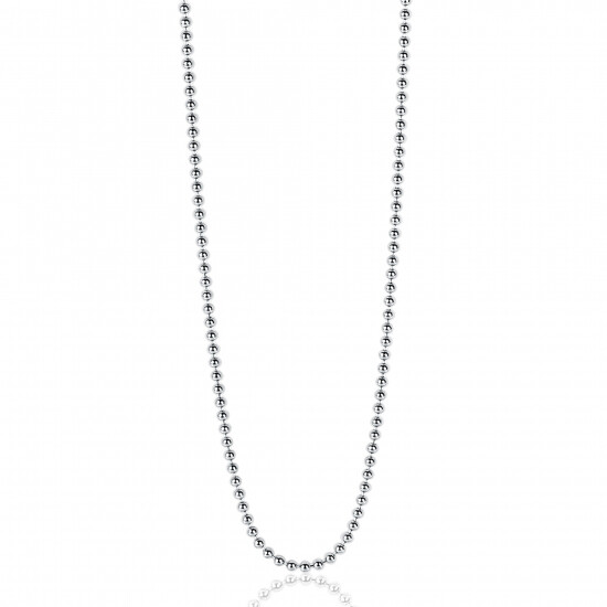 90cm ZINZI Sterling Silver Beads Necklace ZILC-B90