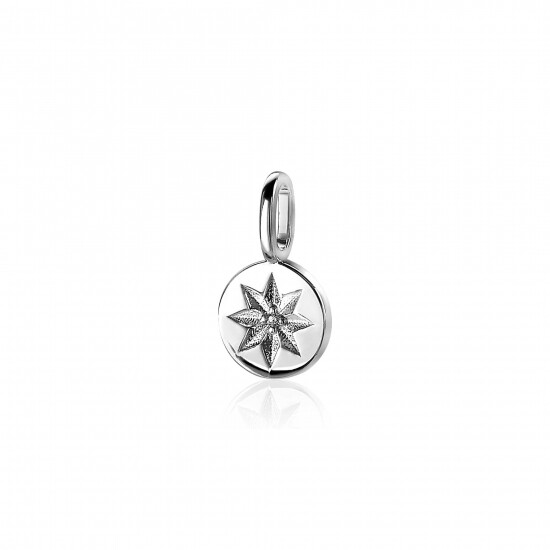 ZINZI Sterling Silver Round Pendant Sun ZIH2068