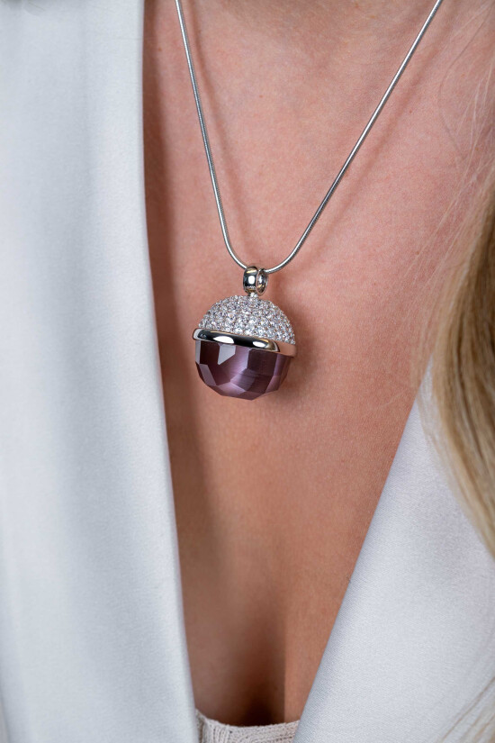 ZINZI Sterling Silver Pendant Purple ZIH623P