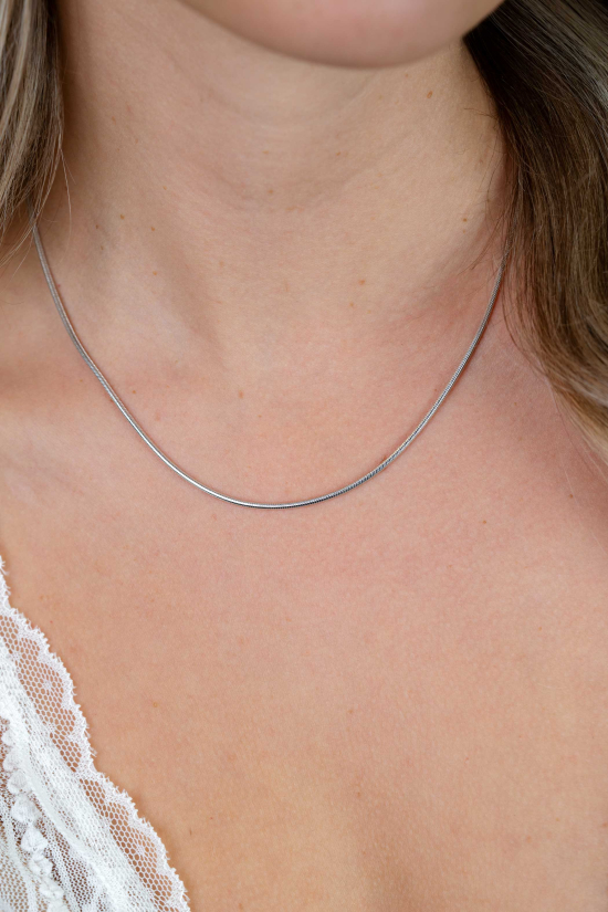 ZINZI Sterling Silver Snake Necklace 1,5mm width 42cm ZISL15-42