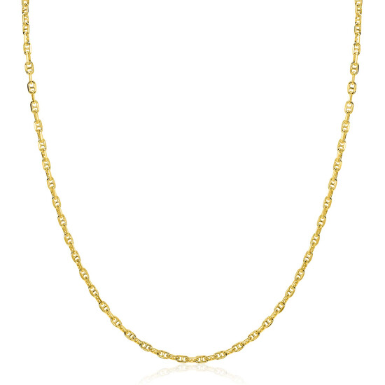 ZINZI zlv. collier gg.verg. massieve marine schakels