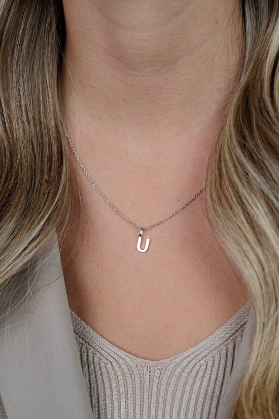 ZINZI Sterling Silver Letter Pendant U ZIH2140U