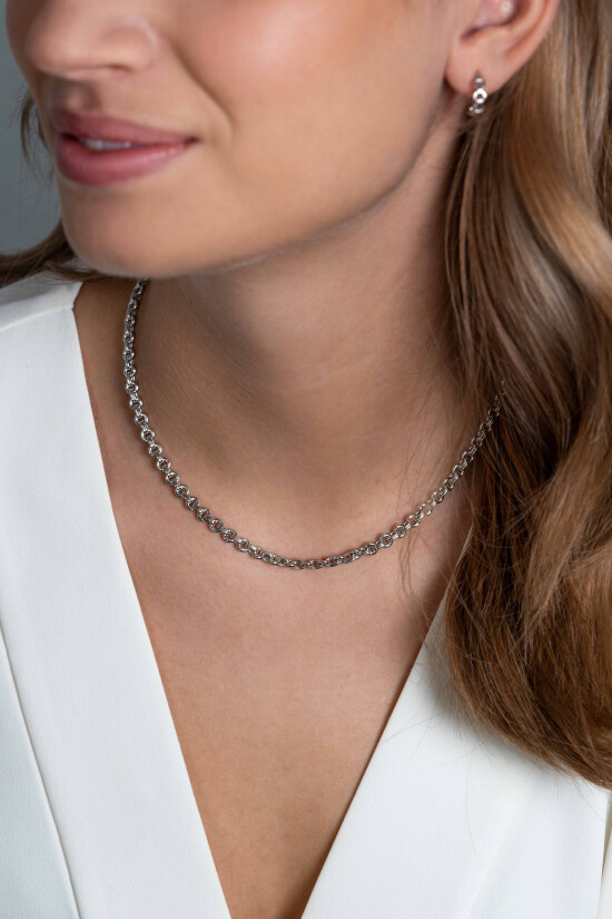 ZINZI Sterling Silver Necklace Round Chains width 5mm 45cm ZIC2239