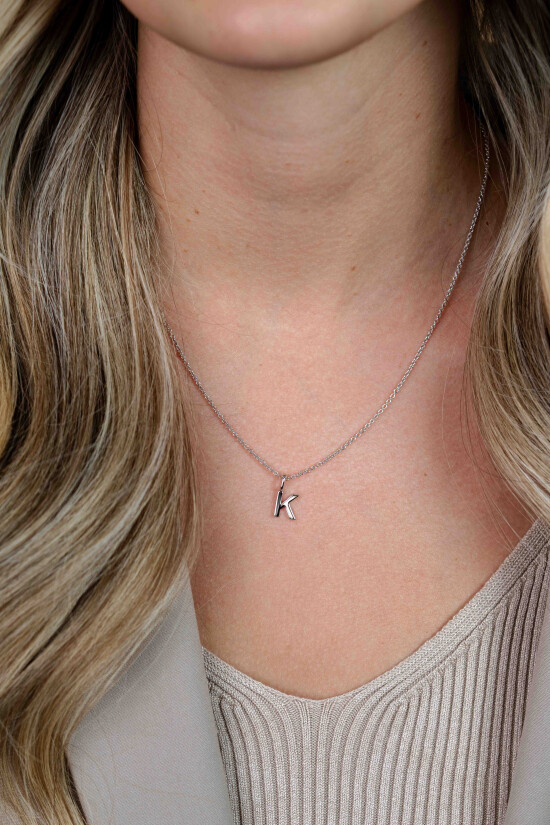 ZINZI Sterling Silver Letter Pendant K ZIH2140K