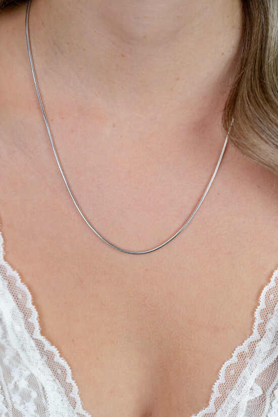 ZINZI Sterling Silver Snake Necklace 1,5mm width 50cm ZISL15-50