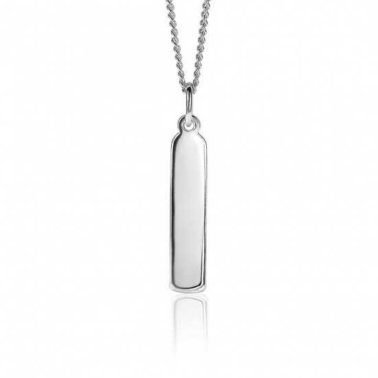32mm ZINZI Sterling Silver Pendant Flat Bar ZIH2213 (excl. necklace)