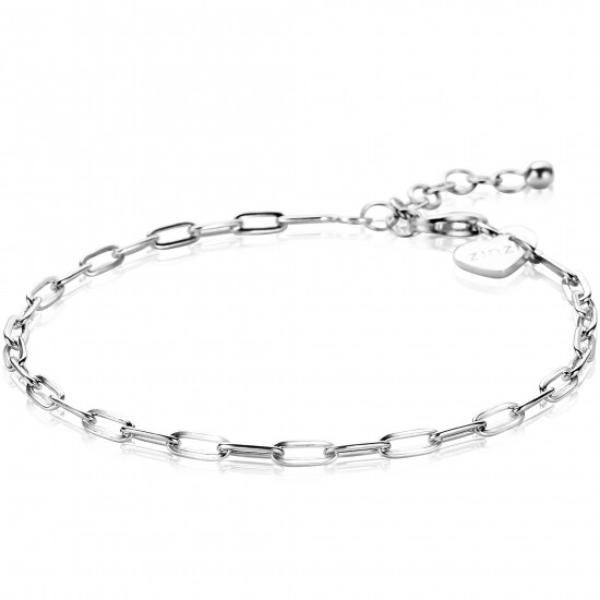 ZINZI Sterling Silver Bracelet Paperclip Chain width 2,5mm 17-20cm ZIA2150
