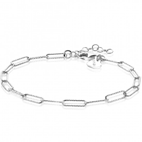 ZINZI Sterling Silver Bracelet Trendy Paperclip Chain width 3,4mm ZIA1992