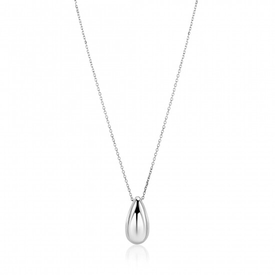 ZINZI silver necklace, 42-45cm, with large teardrop-shaped pendant, 19mm, ZIC-BF103