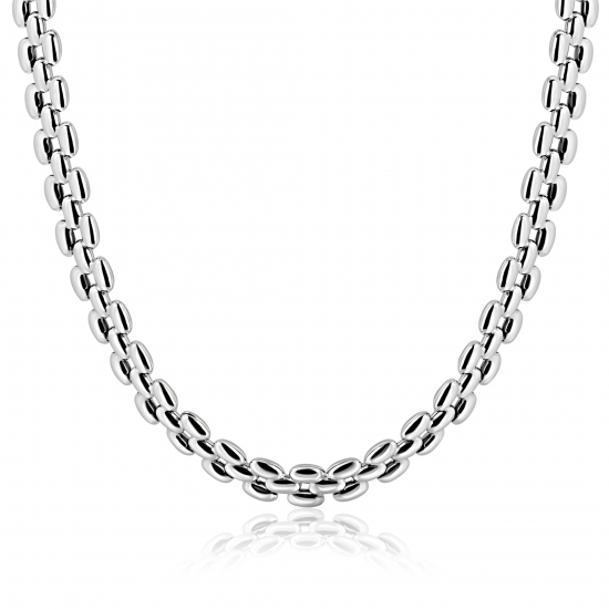 ZINZI zlv. collier rolex-style breed 8mm 43cm