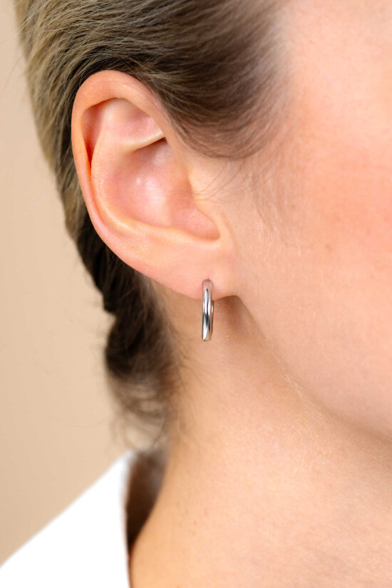 15mm ZINZI Sterling Silver Hoop Earrings 15x2mm ZIO401