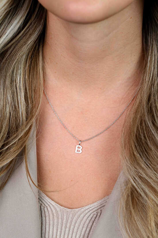 ZINZI Sterling Silver Letter Pendant B ZIH2140B