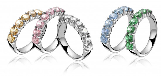 ZINZI Sterling Silver Ring Pink ZIR1000R