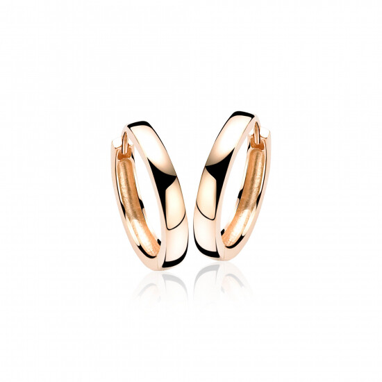 20mm ZINZI Rose Gold Plated Sterling Silver Hoop Earrings width 3mm ZIO190R