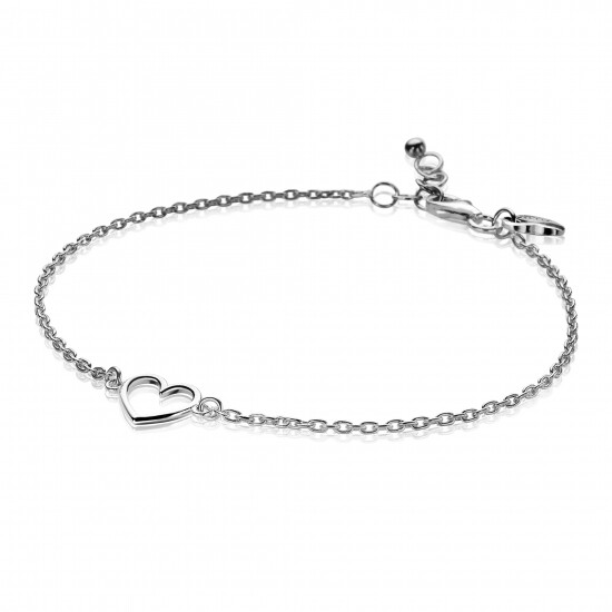 ZINZI Sterling Silver Bracelet Open Heart ZIA1420
