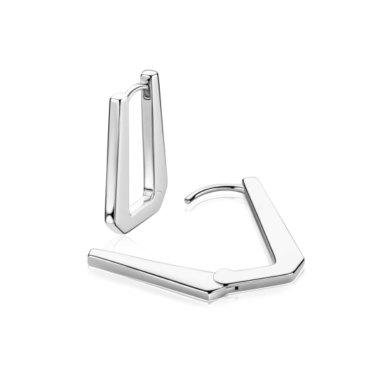 ZINZI zlv. oorringen strak rechthoek 19.5x2mm