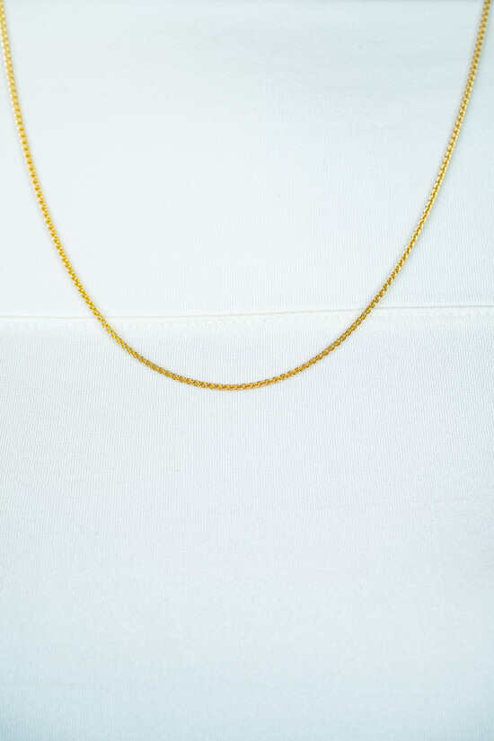 ZINZI zlv. palmier collier 60 cm geel verguld