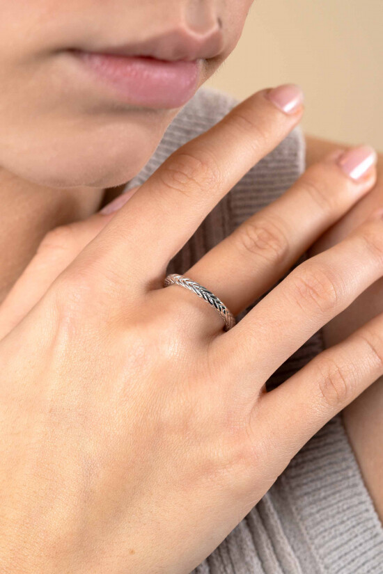 ZINZI Sterling Silver Ring Rope Design 2,6mm width ZIR2553