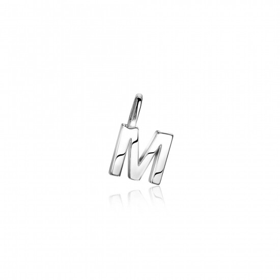 ZINZI Sterling Silver Letter Pendant M ZIH2140M