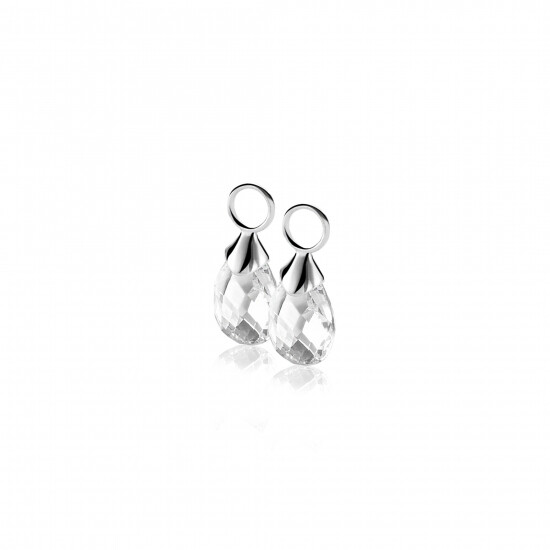 ZINZI Sterling Silver Earrings Pendants White ZICH1171 (excl. hoop earrings)