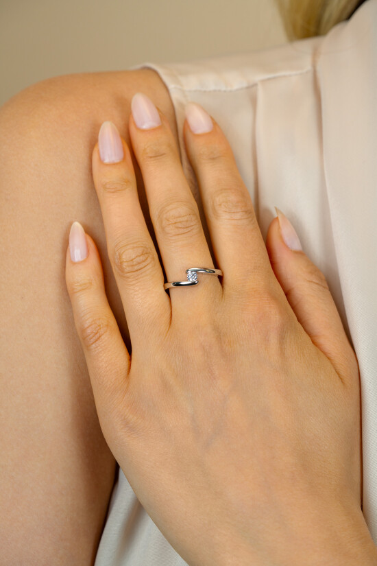ZINZI zlv. ring slagmodel met zirconia mt.62
