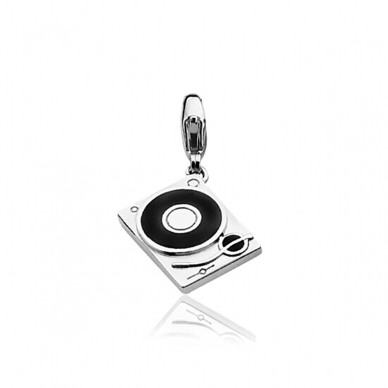 ZINZI Sterling Silver Charm Disks Player CHARMS257