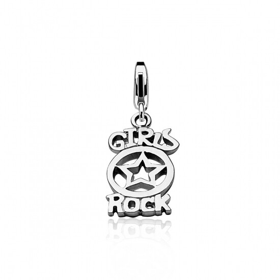 ZINZI Sterling Silver Charm Girls Rock CHARMS273