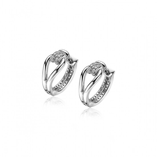 ZINZI Sterling Silver Earrings 18x8mm by Dutch Designer Mart Visser MVO19