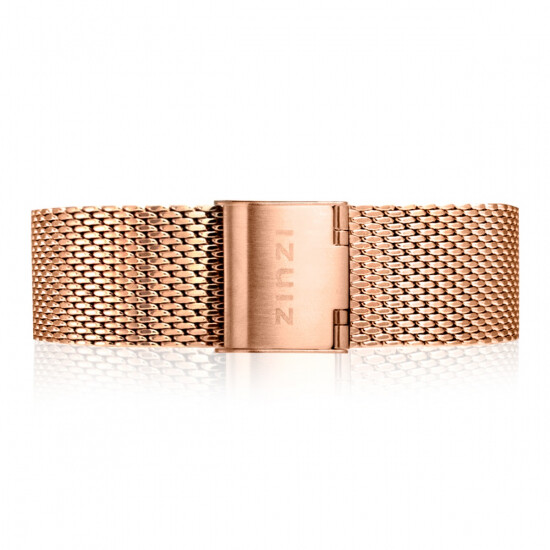 ZINZI Stainless Steel Mesh Strap Rose Gold Colored 18mm RETBAND2